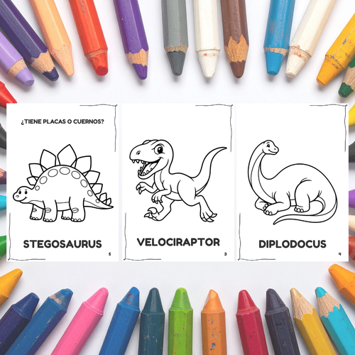 Colorea Dinosaurios 🦕 PDF Imprimible
